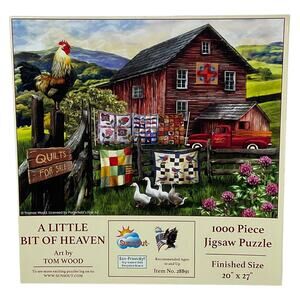 SunsOut 1000 Piece Jigsaw Puzzle A Little Bit Of Heaven Tom Wood Farmhouse Quilt